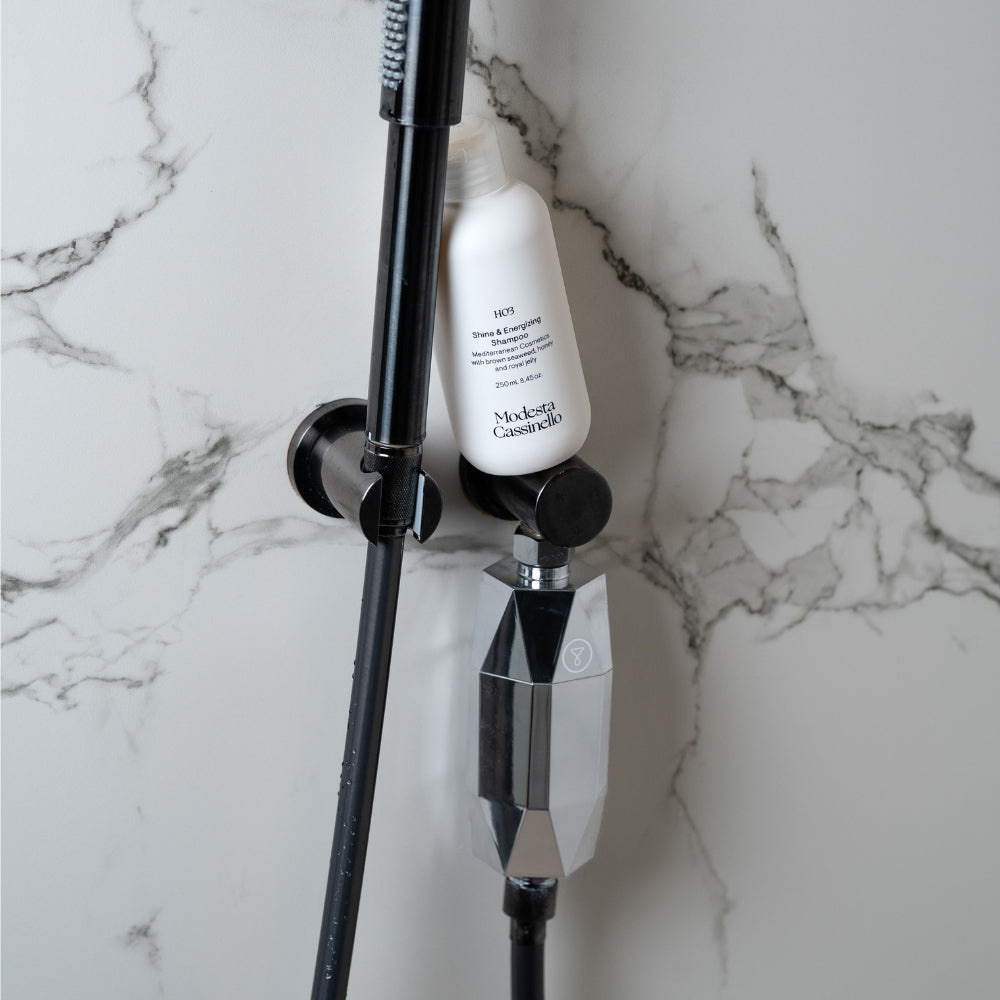 H03 Shine and Vitality Shampoo & ShowerPro Diamond Shower Filter